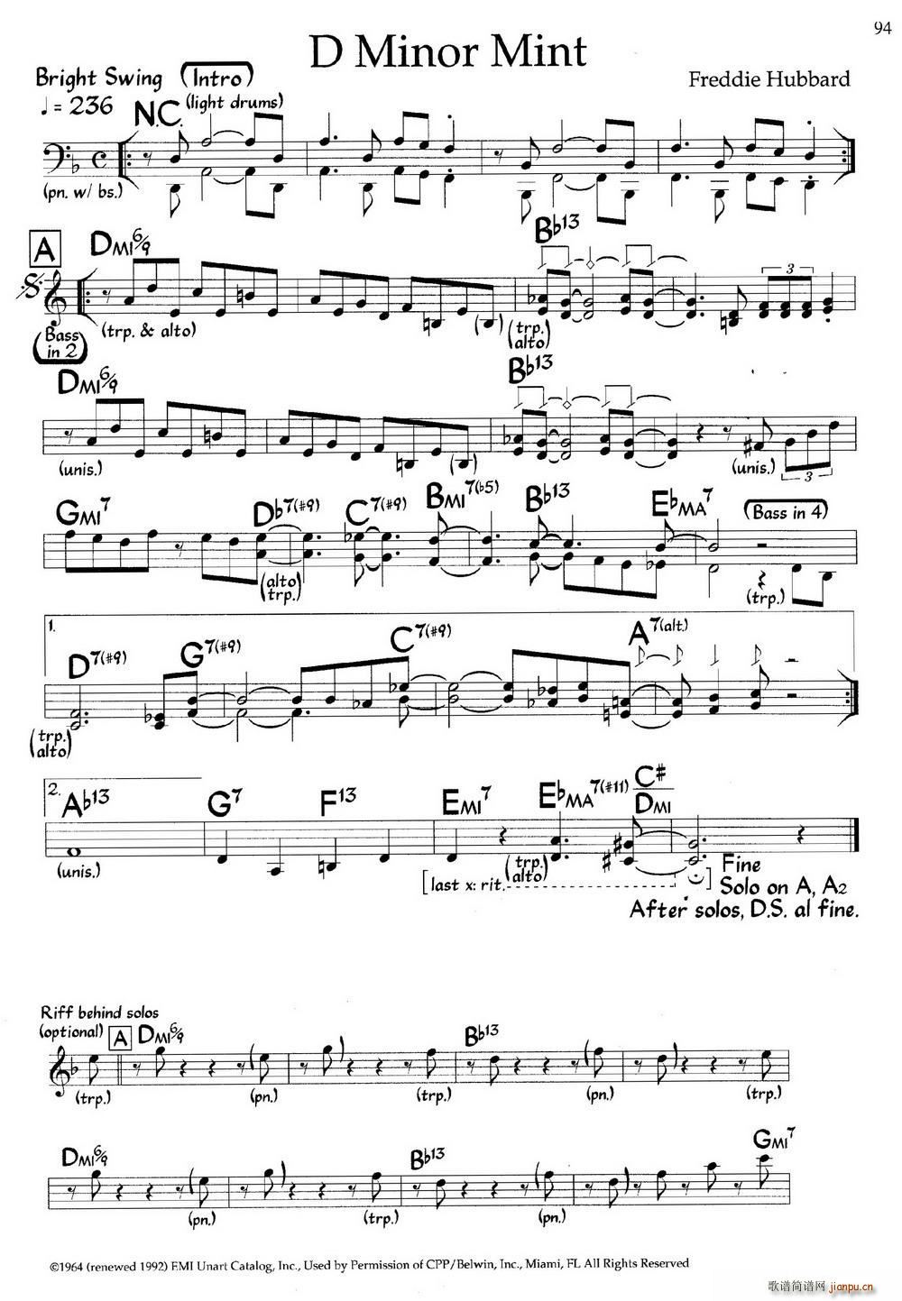 D Minor Mint(爵士钢琴曲)1