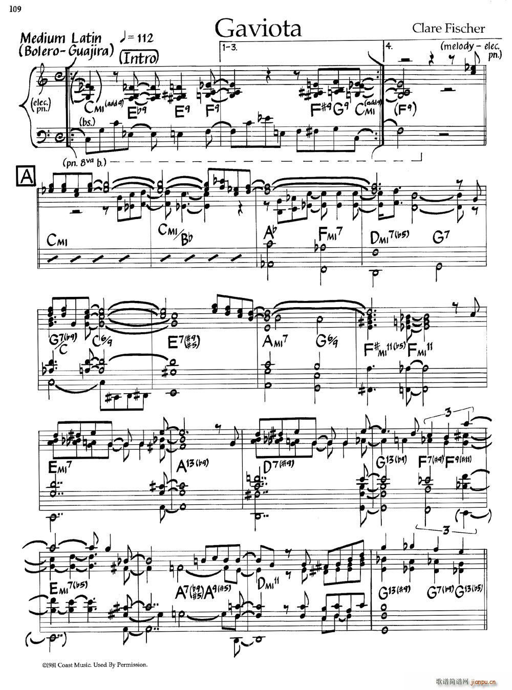 Gaviota（爵士钢琴曲）1