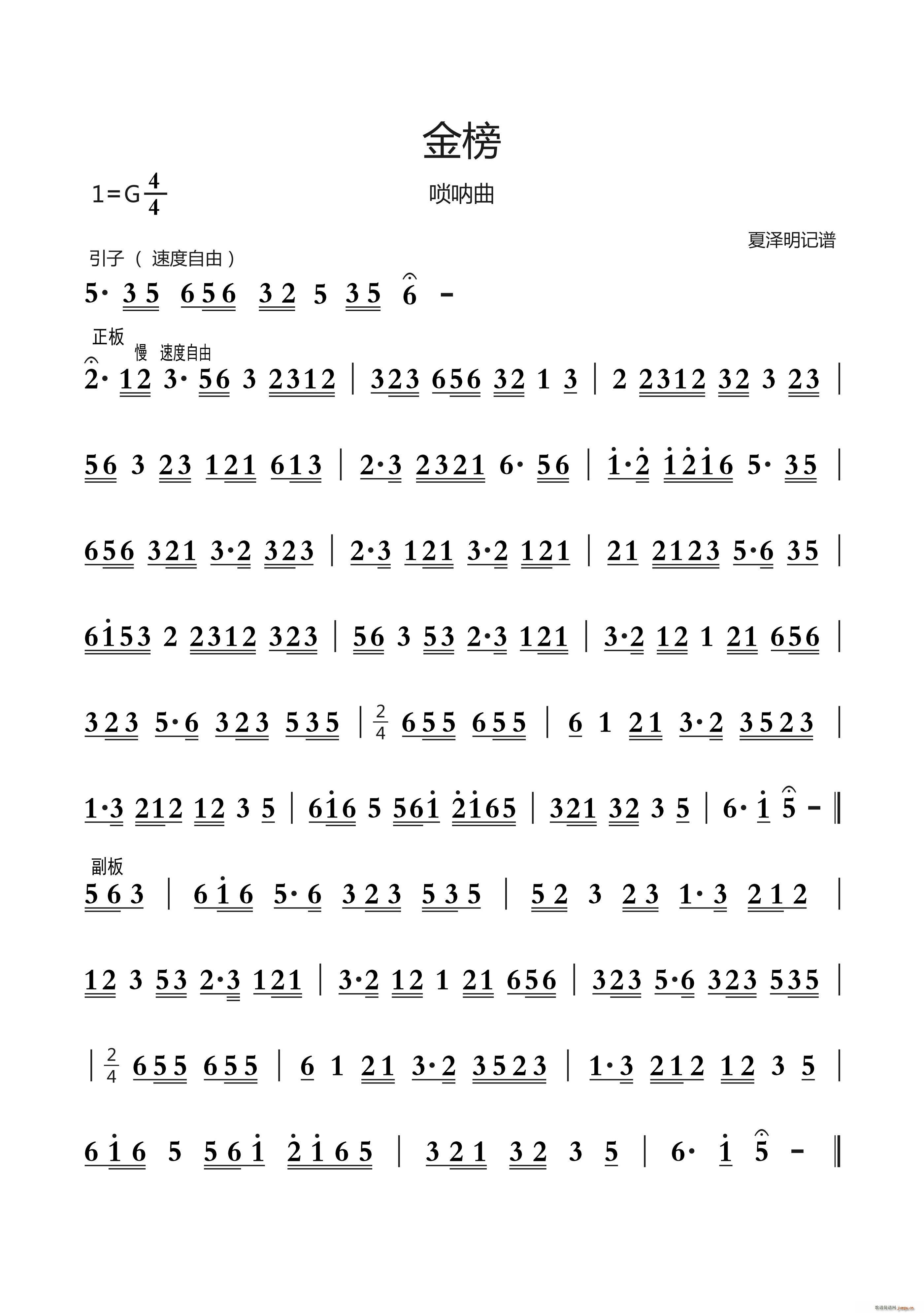 金榜（民间唢呐曲）1