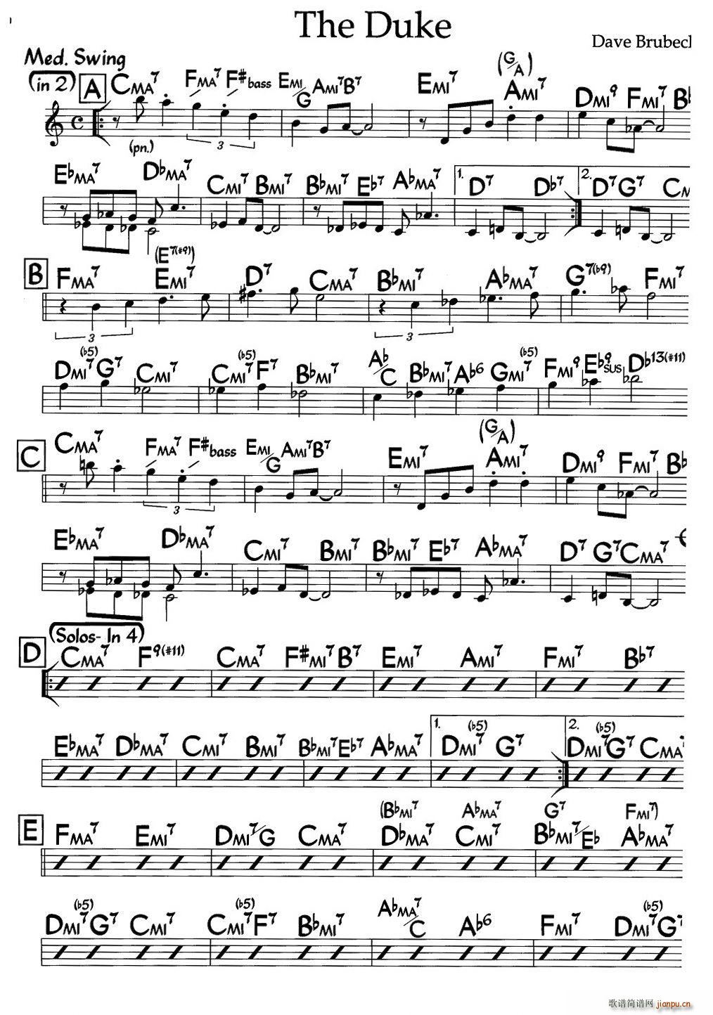 The Duke(公爵)(爵士钢琴曲)1