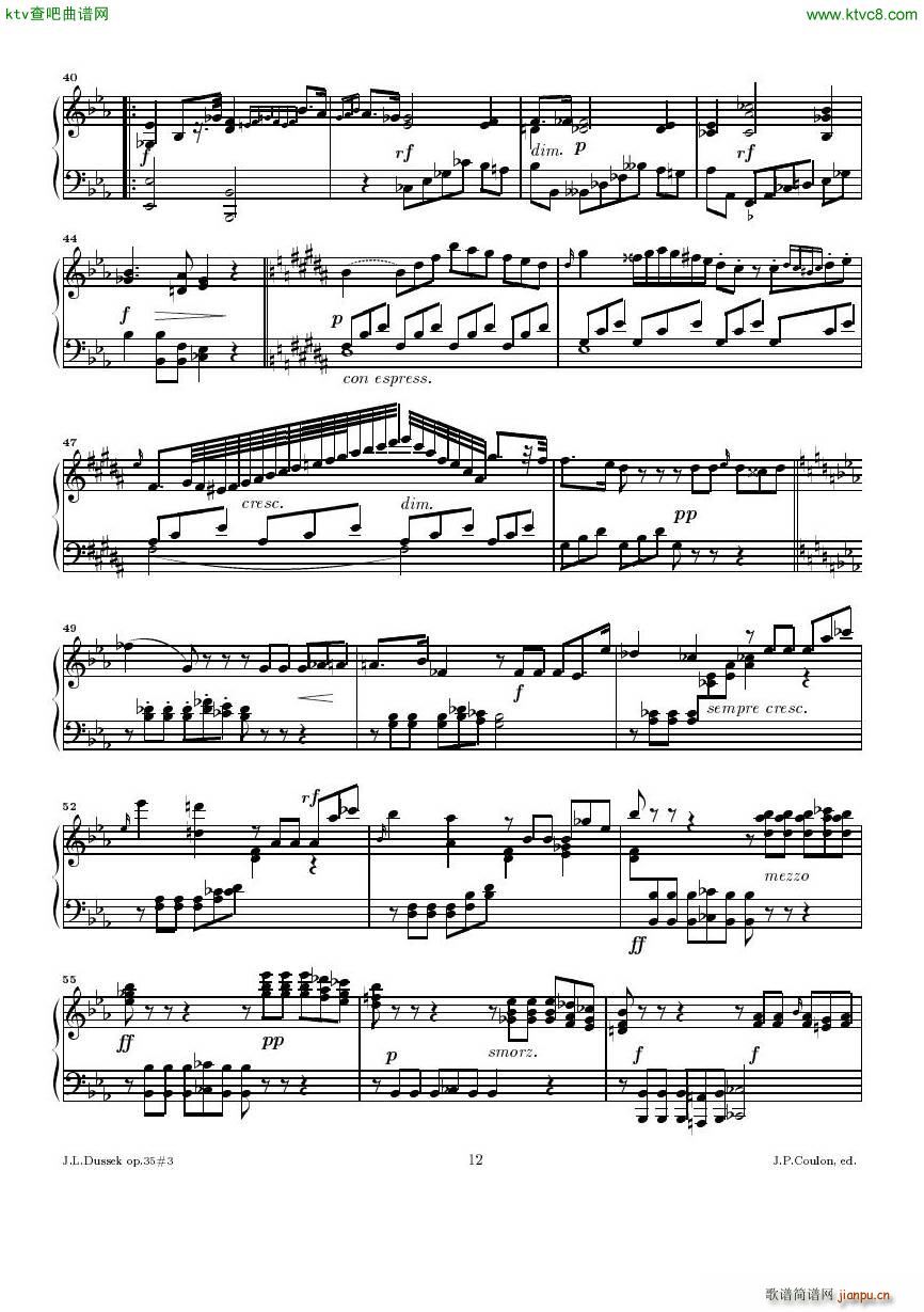 Dussek Sonate No13 op35 No312