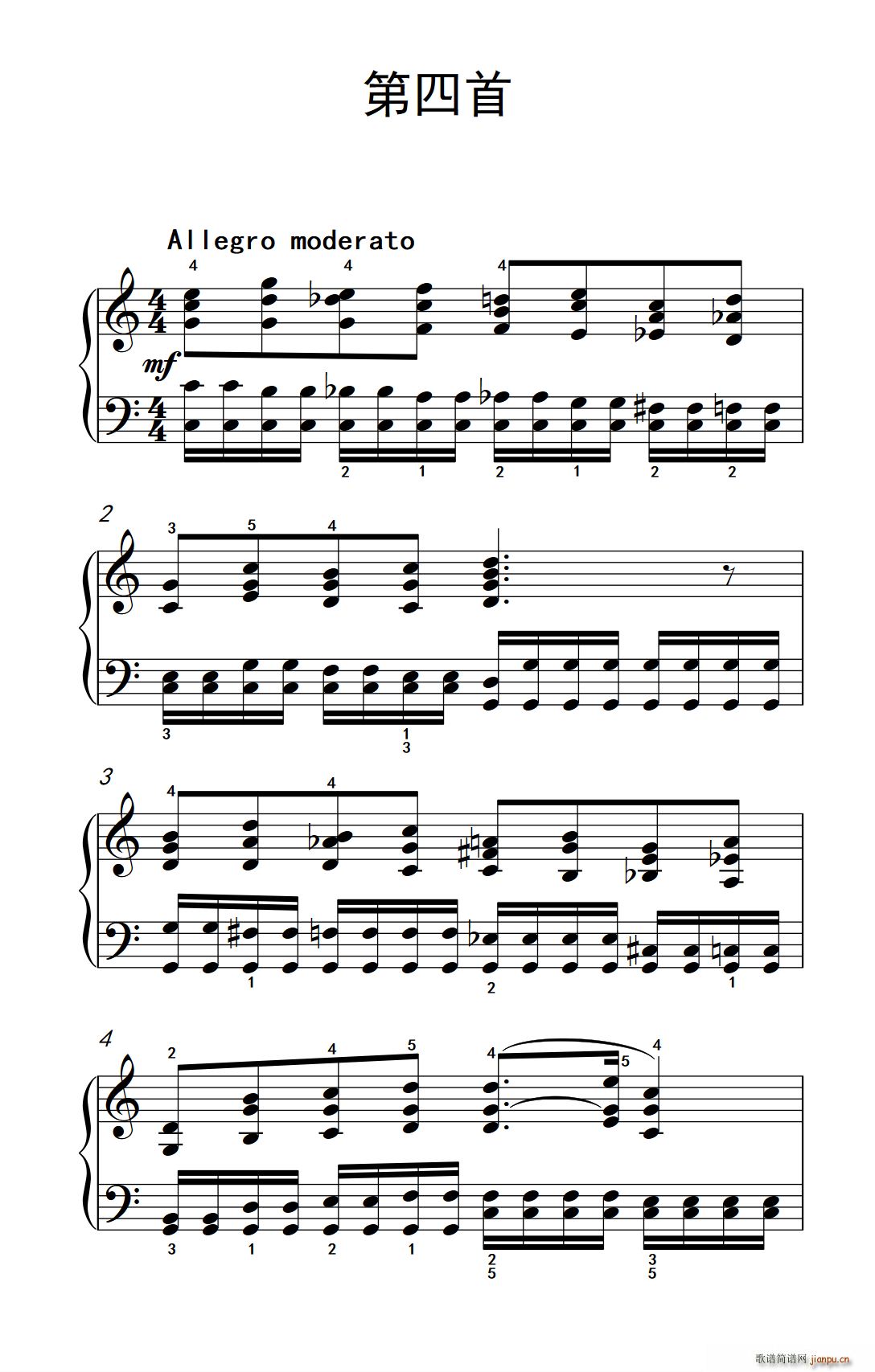 莫什科夫斯基 钢琴练习曲（第四首）1