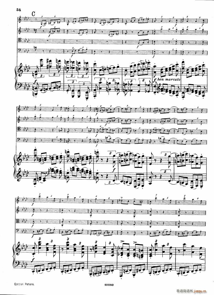 Brahms op 34 Piano Quintet f minor score 二12