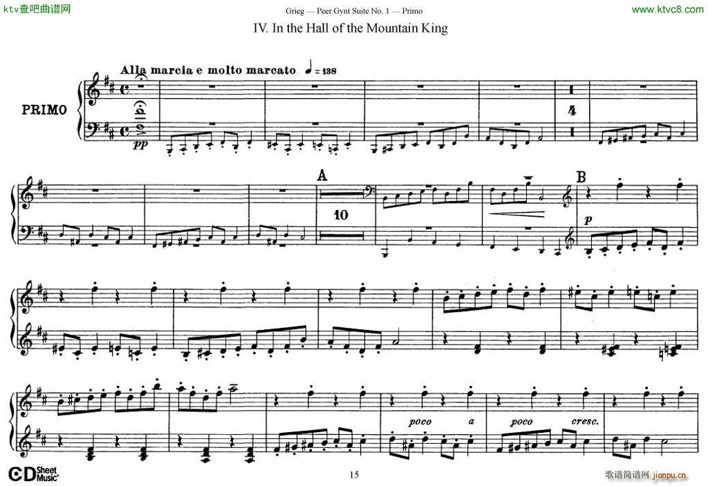 Grieg Two Symphonic Dances 4 Hands15