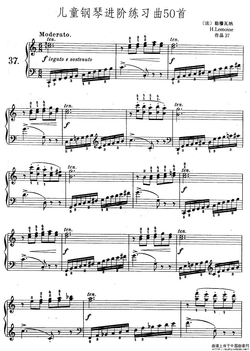 儿童钢琴进阶练习曲50首之371