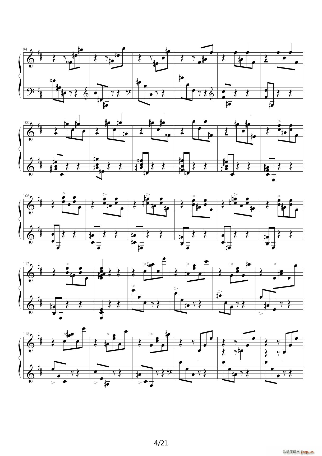 肖邦第一谐谑曲 D调4