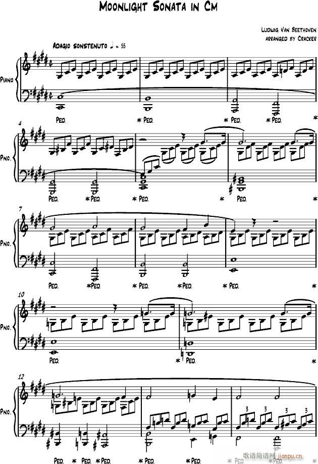 Moonlight Sonata in Cm_贝多芬-beethoven1
