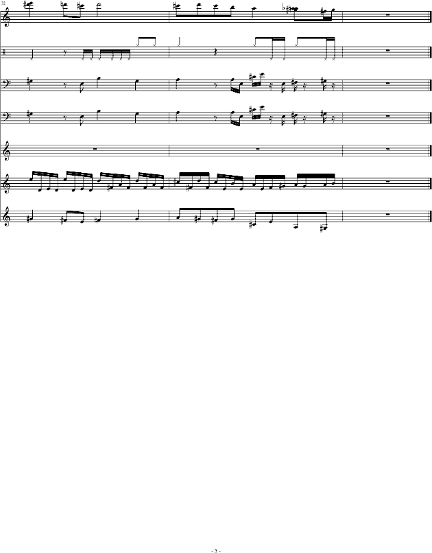 口袋妖怪 宝石篇 精灵中心-钢琴谱(钢琴曲)-游戏5