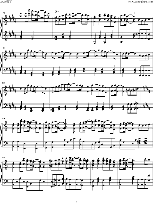 Level5 Judgelight YVR版-钢琴谱(钢琴曲)-fripSide6
