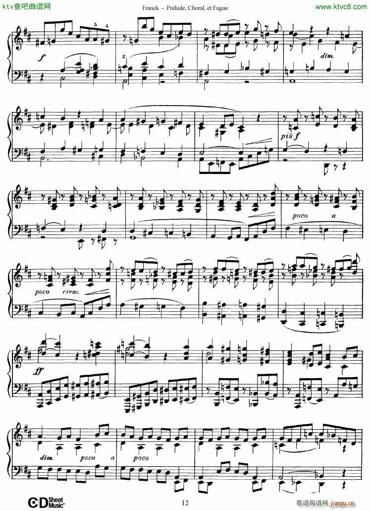 Franck Prélude Choral et Fugue12