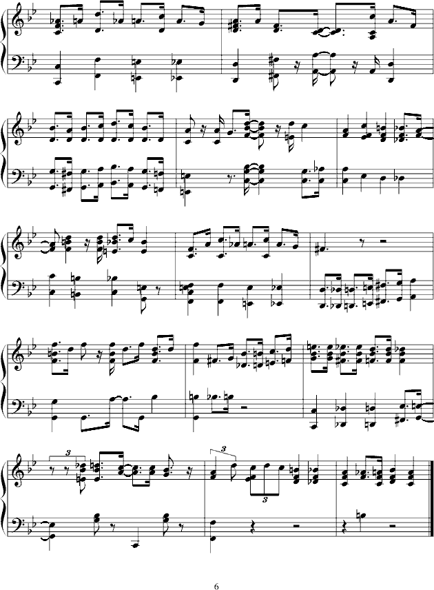 big foot ham--海上钢琴师版-钢琴谱(钢琴曲)-海上钢琴师6