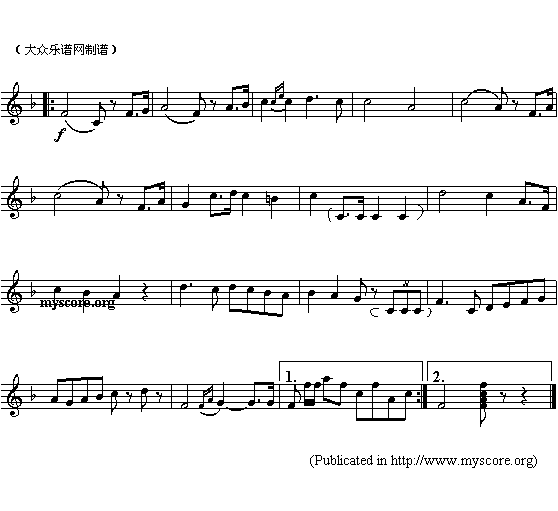 梵蒂冈国歌（European Anthem sheet music:Vatican）2