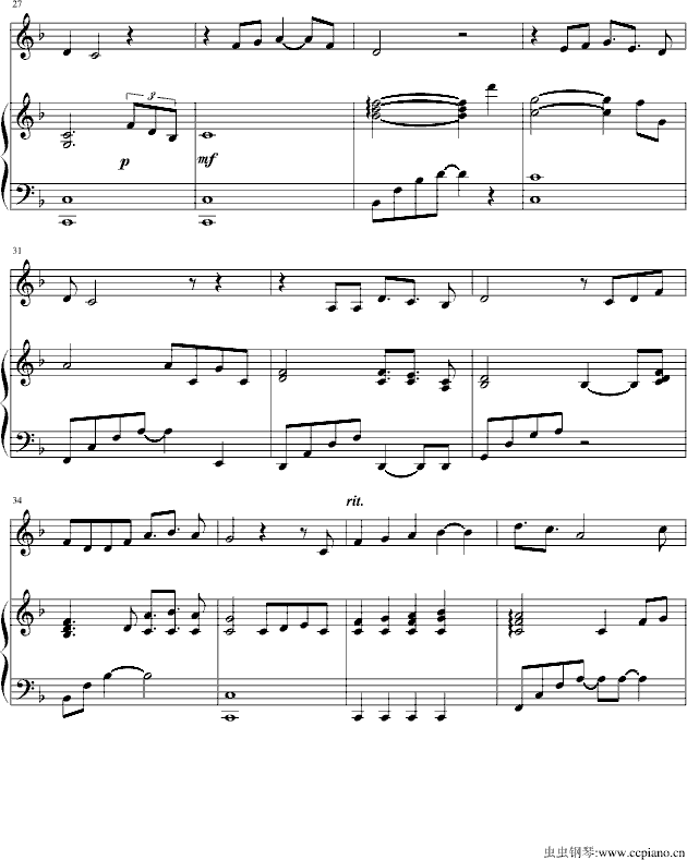 雾中机场-弹唱版-钢琴谱(钢琴曲)-张信哲3