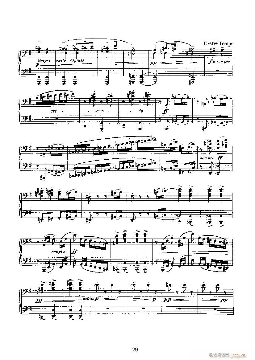 滑稽曲5（四手联弹） 键盘类 钢琴_马克斯.雷格尔3