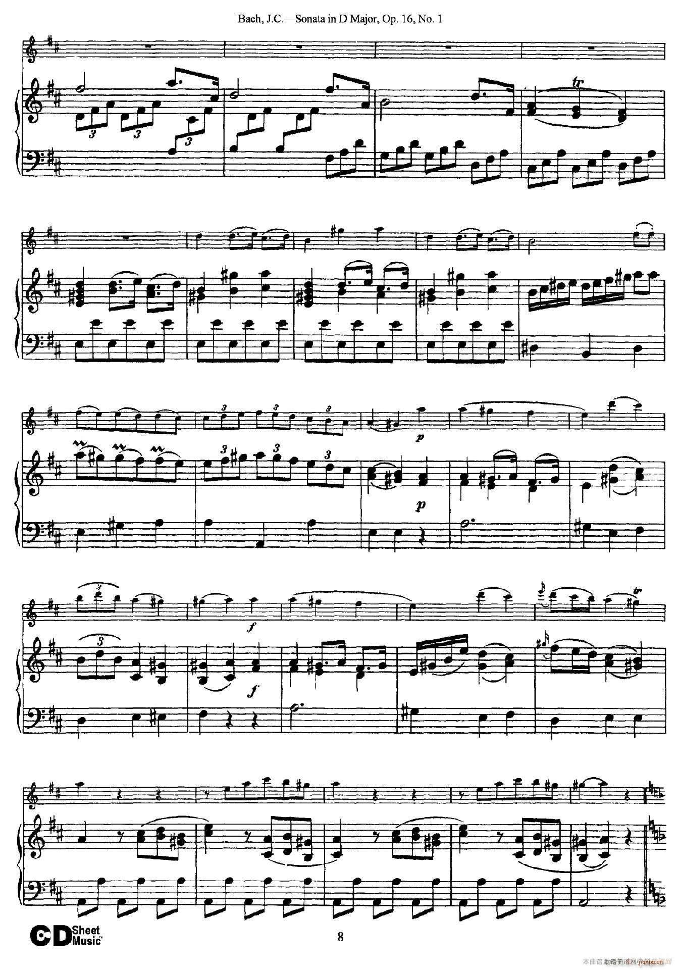 Sonata in D Major Op 16 No 1（ 钢琴伴奏）8