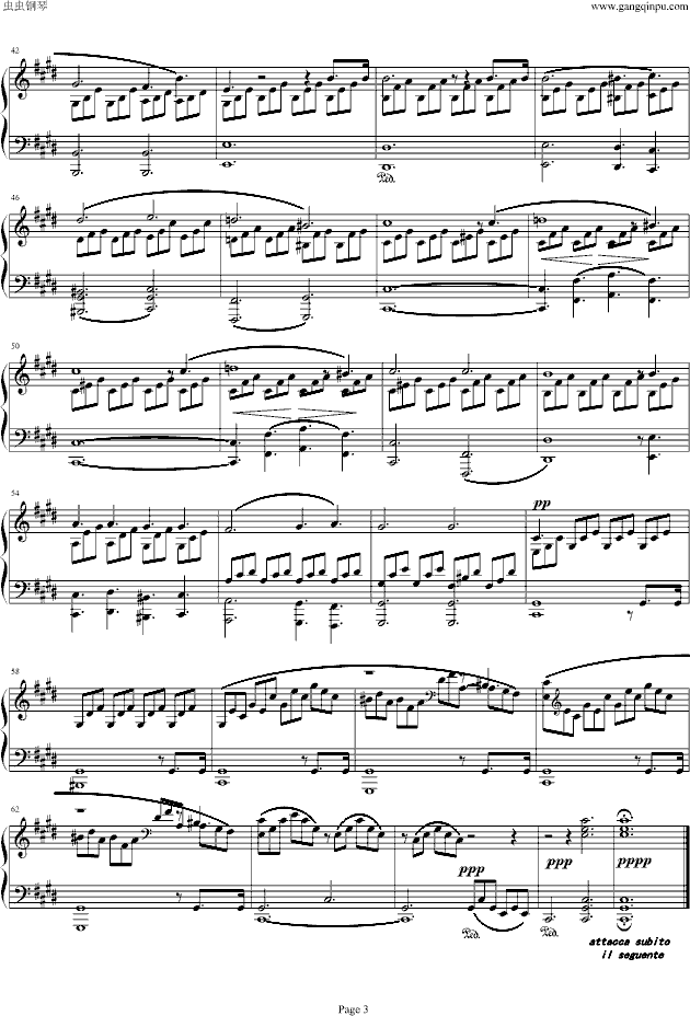 贝多芬-月光曲 第一乐章-钢琴谱(钢琴曲)-贝多芬-beethoven3