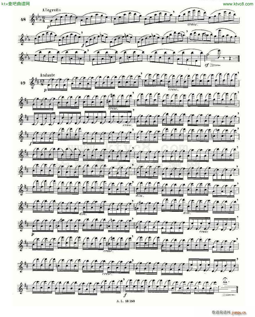简易音阶练习100首之37 49 moyse 100 studies after cramer4