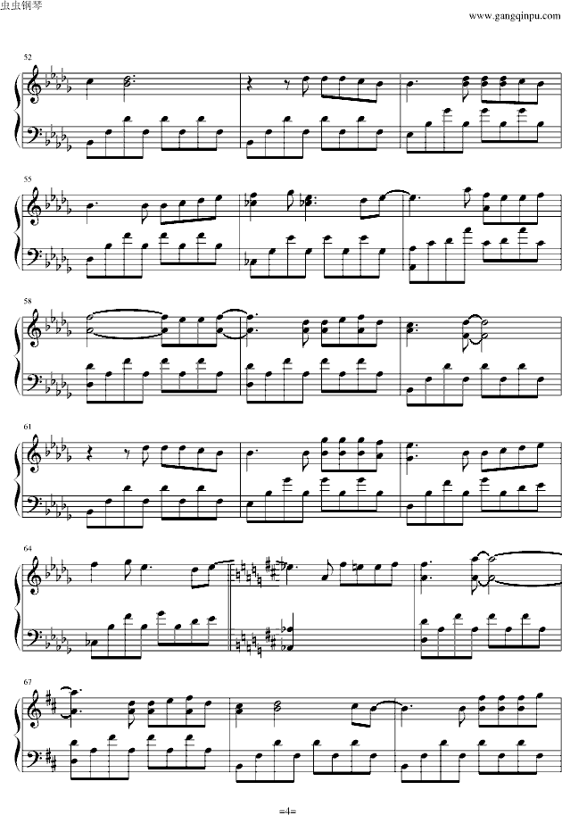 我记得我爱过 何润东 吴凌云制作版-钢琴谱(钢琴曲)-何润东4