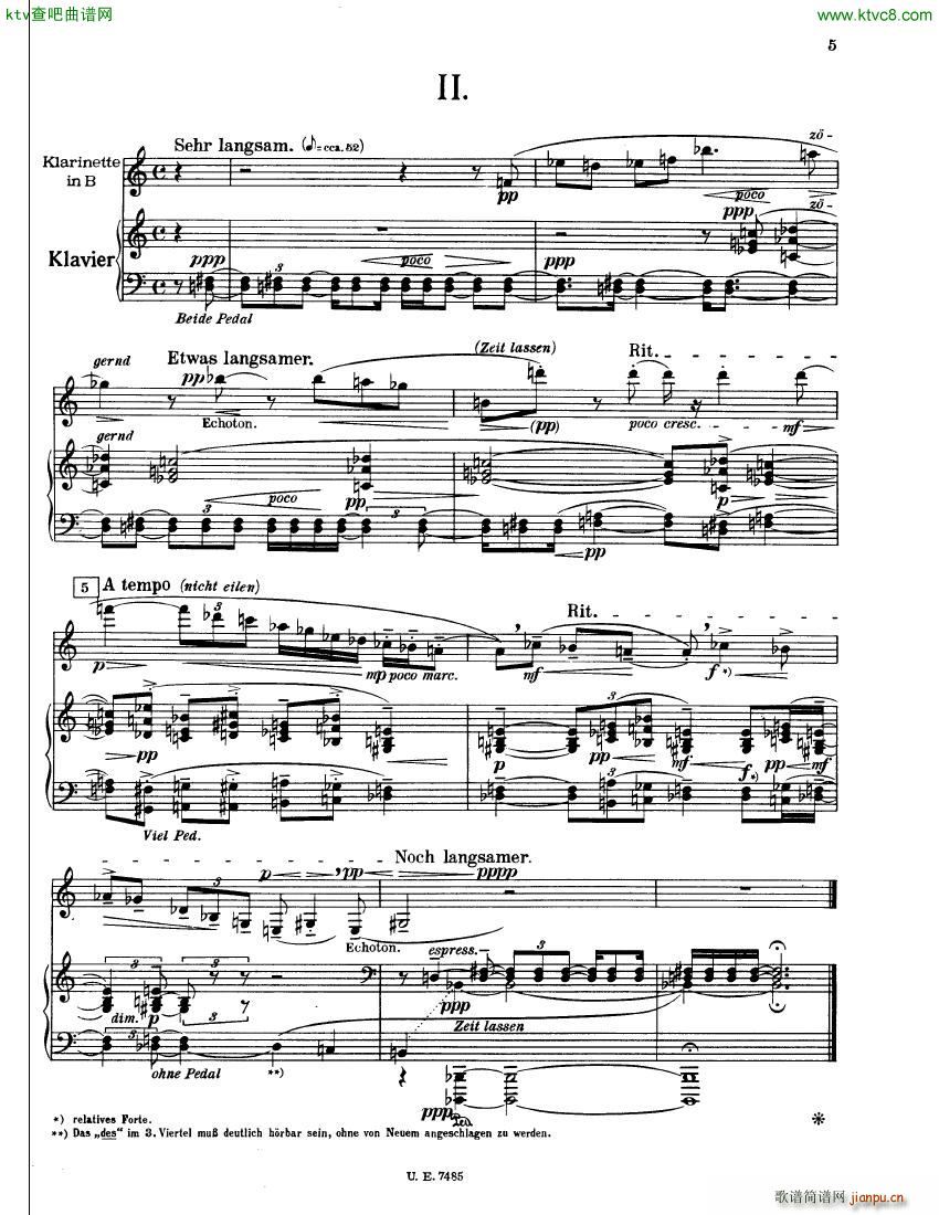 Berg op5 Vier Stücke für kl klavier6