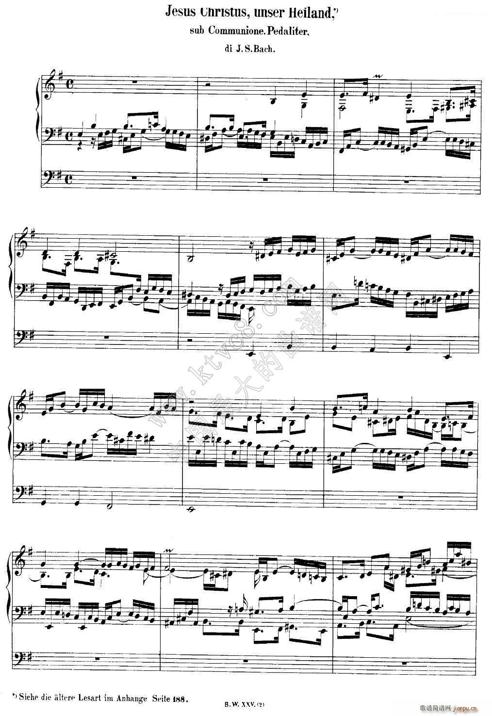 巴赫18首赞美诗前奏曲（15）（双排键电子琴）1