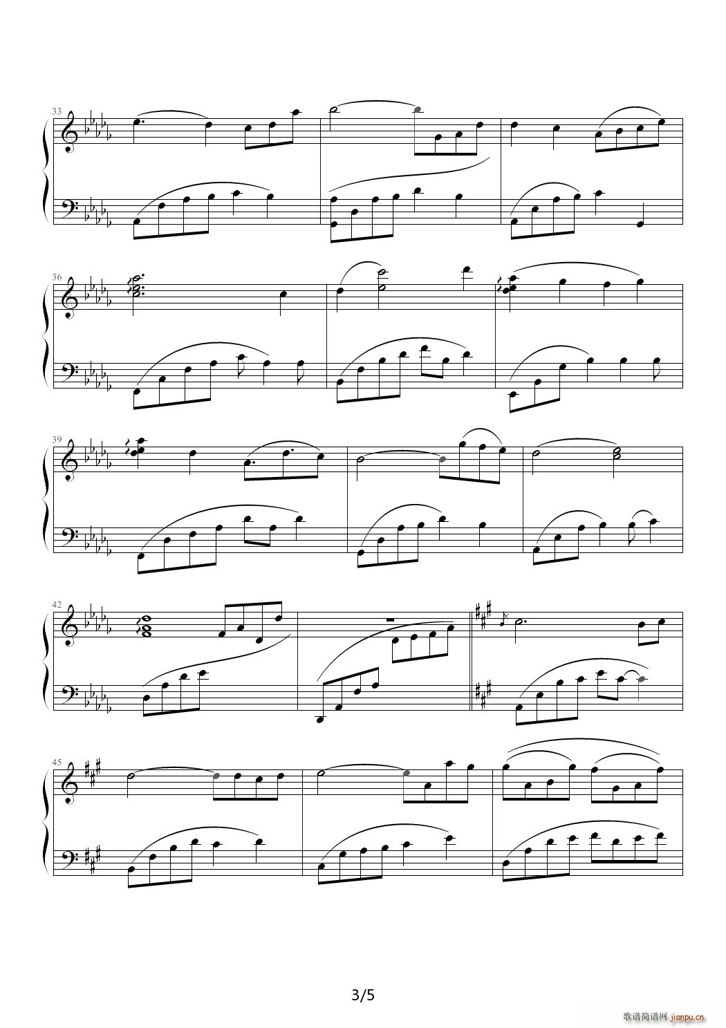 Main Theme of Pluto 降D调3