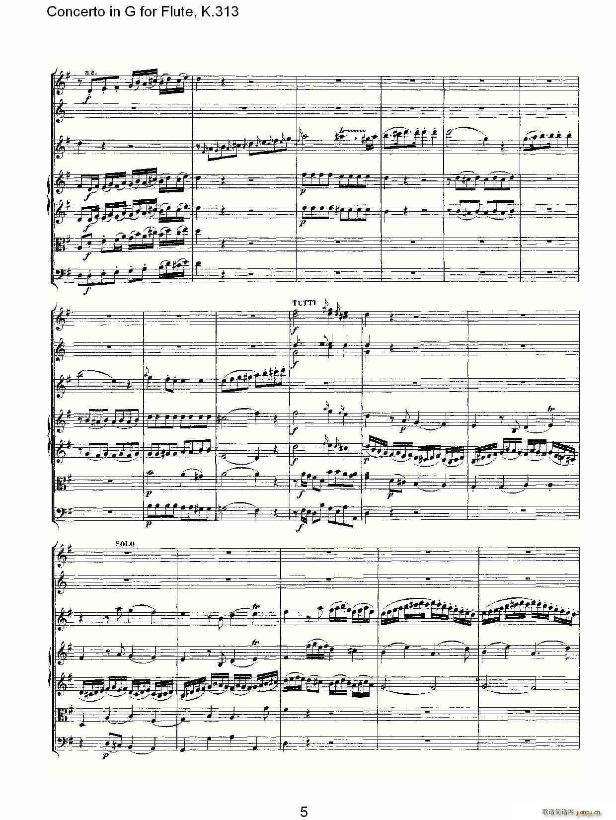 Concerto in G for Flute, K.313（G调长笛协奏曲, K.313）5