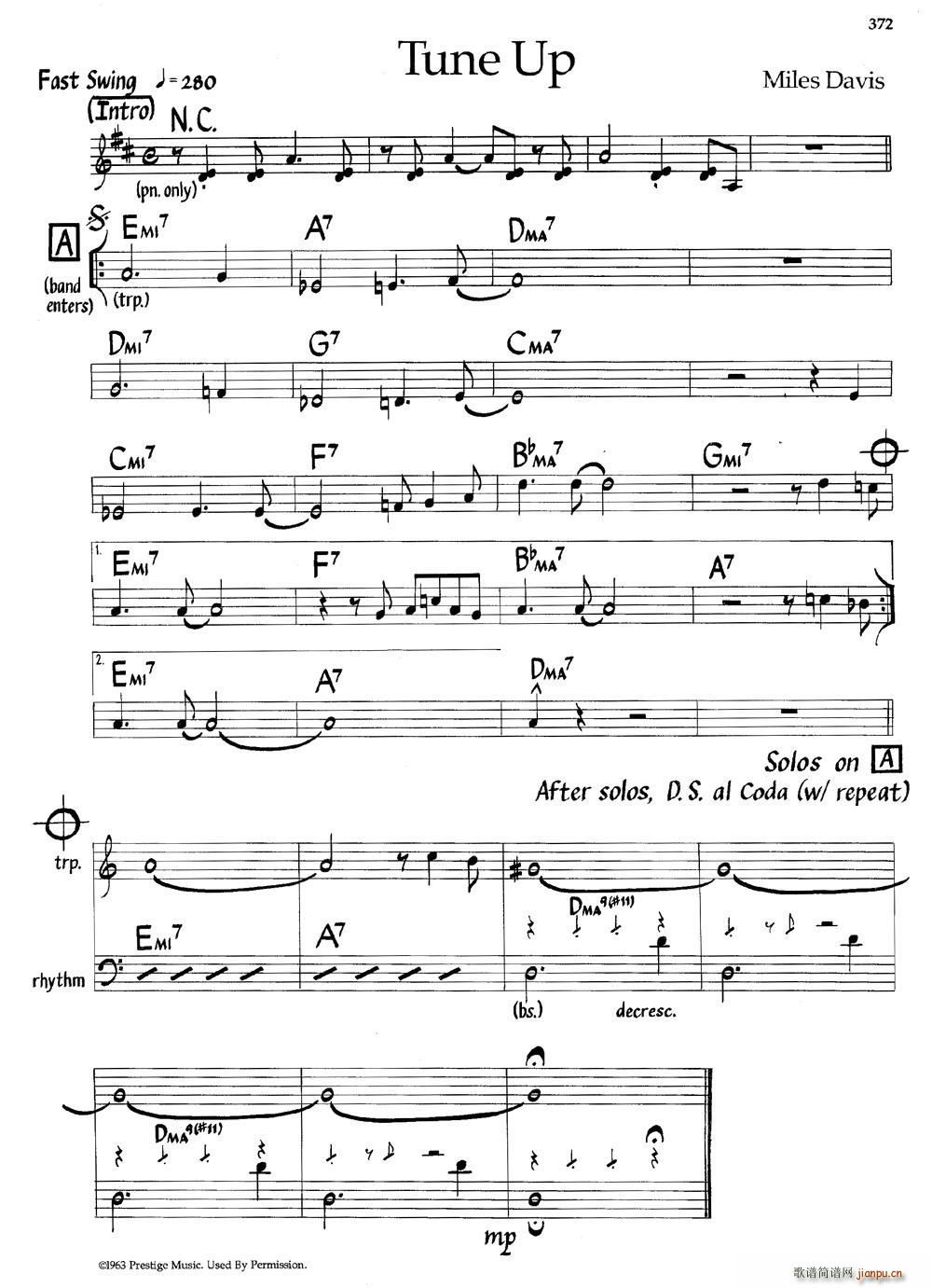 Tune Up(爵士钢琴曲)1