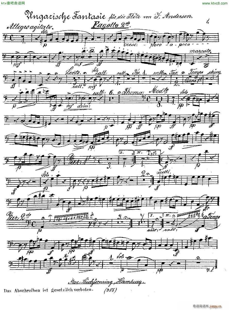 Andersen op 2 Ungarische Fantasie orch parts39