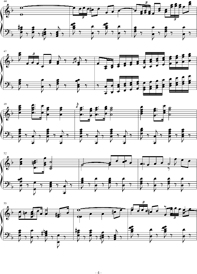 斗牛士之歌 难度版-钢琴谱(钢琴曲)-比才-Bizet4