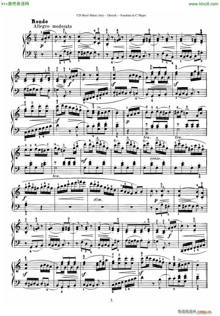 Dussek Sonatina in G Major28