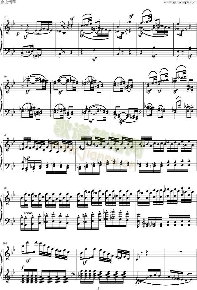 贝多芬降B大调奏鸣曲第四乐章5