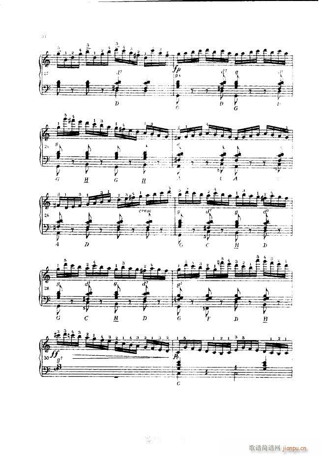 车尔尼手风琴练习曲集 Ⅲ34