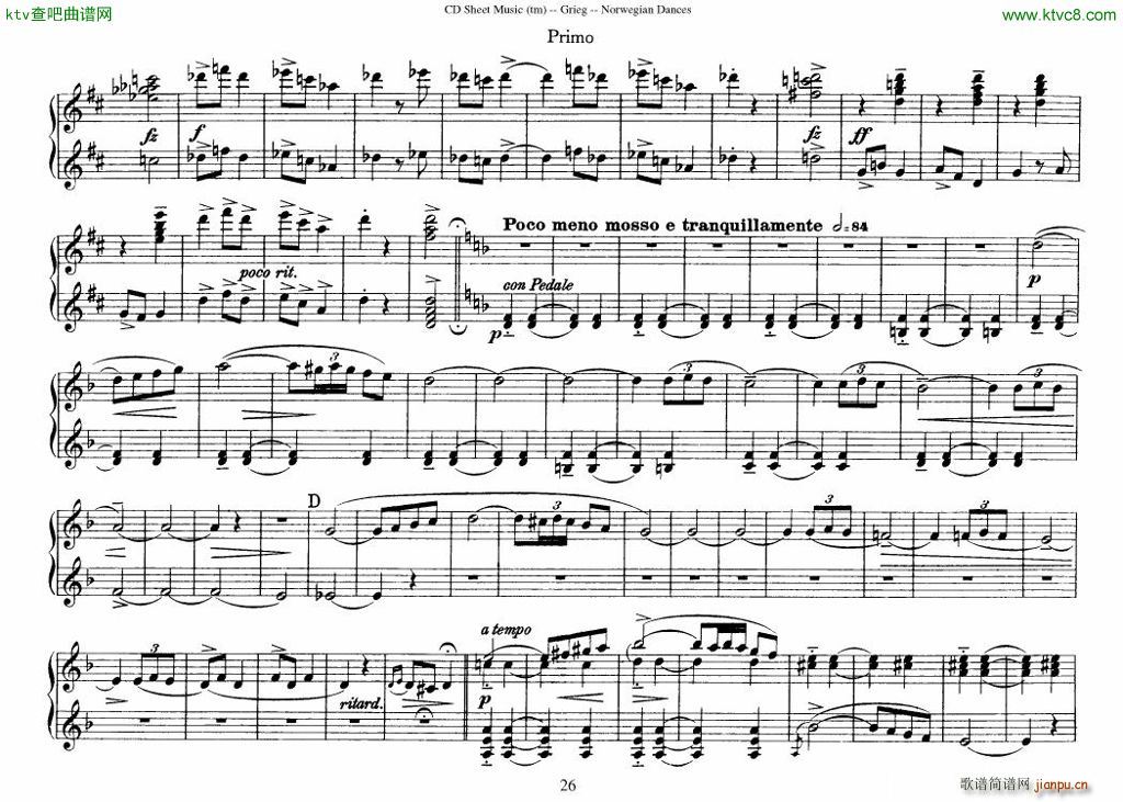 Grieg Norwegian Dance Op 35 1 4 Duet26