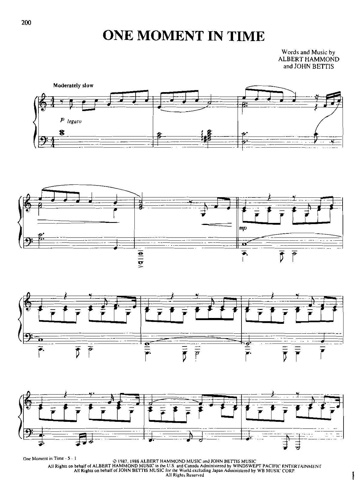 ONE MOMENT IN TIME(Dan Coates 流行情调 集)1