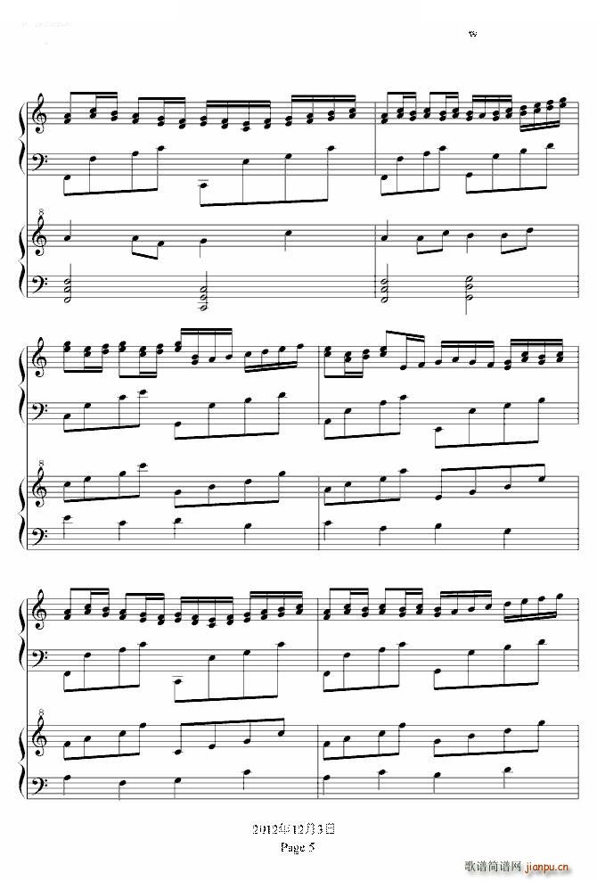 卡农（双钢琴）_帕赫贝尔 Pachelbel5