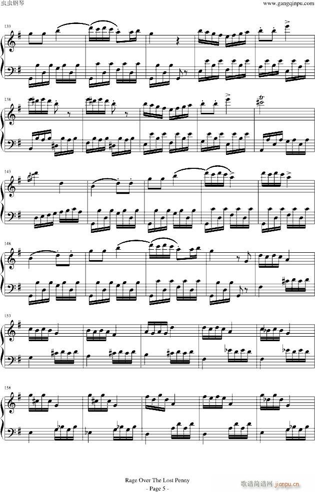 贝多芬：Rage Over The Lost Penny（丢失一分钱的愤怒）_贝多芬-beethoven5