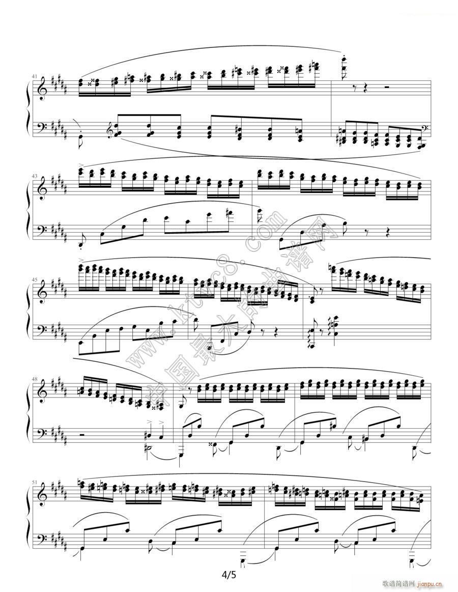 肖邦练习曲 Op 25 No 6-44