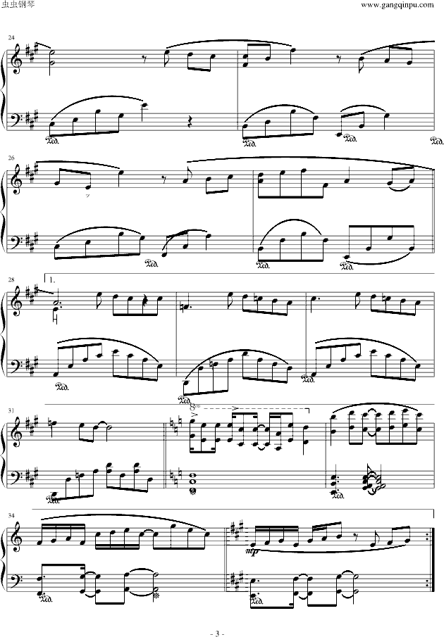 爱不单行（完整版）-钢琴谱(钢琴曲)-罗志祥3