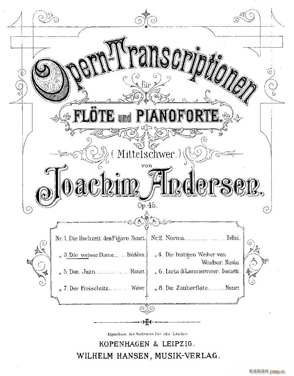 Opern-Transcriptionen.Op.45-3（长笛+钢琴伴奏）1