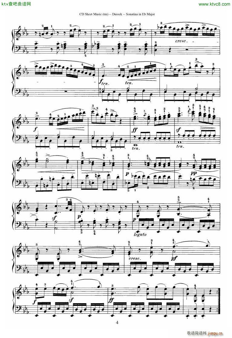 Dussek Sonatina in G Major33