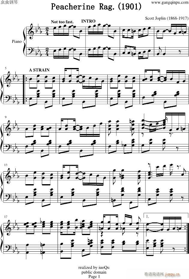 《Peacherine Rag》，斯科特・乔普林（Scott Joplin）海上钢琴师插曲_海上钢琴师1