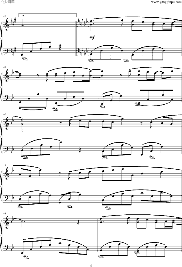 爱不单行（完整版）-钢琴谱(钢琴曲)-罗志祥4