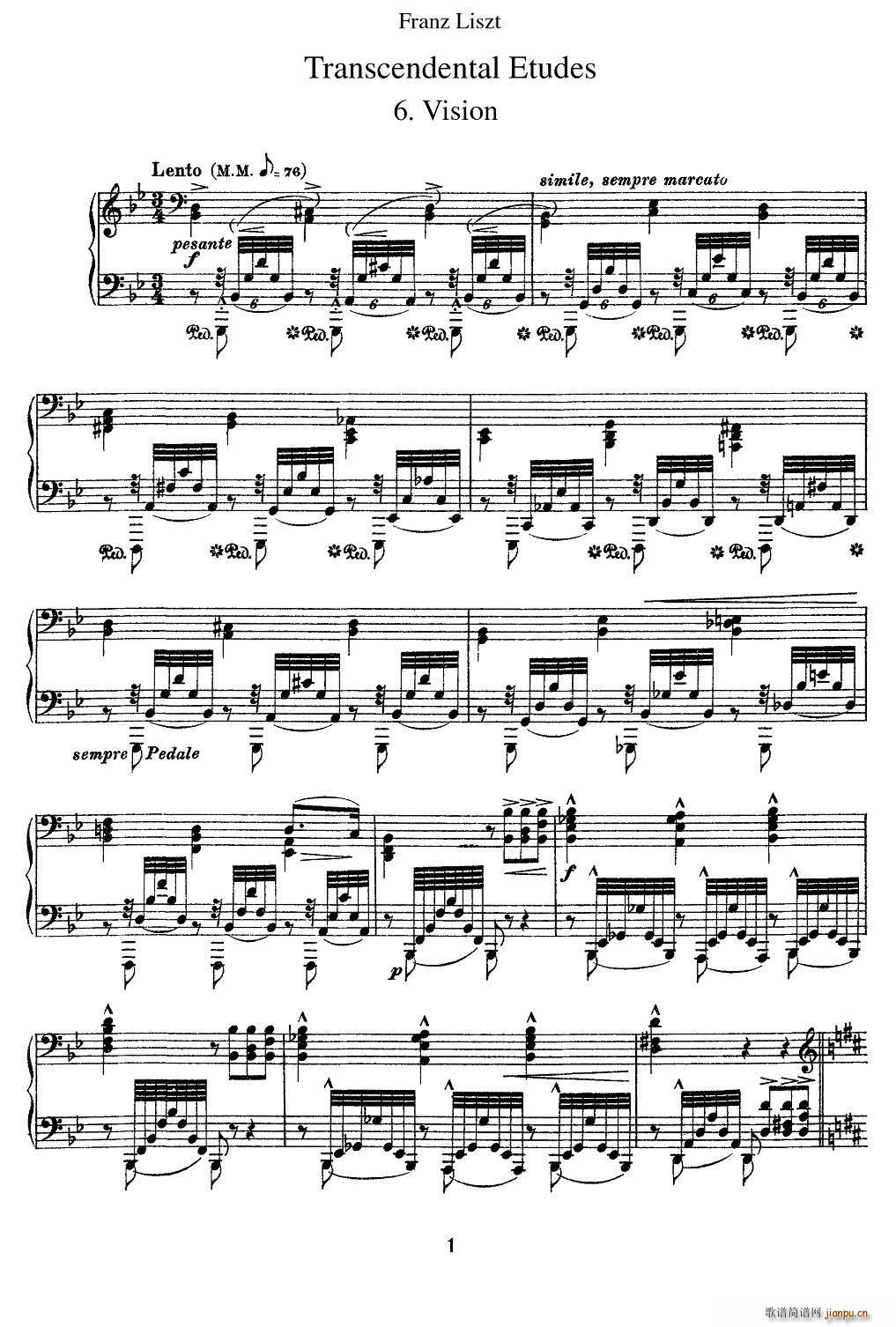 12首超级技巧练习曲 Vision（幻影）1