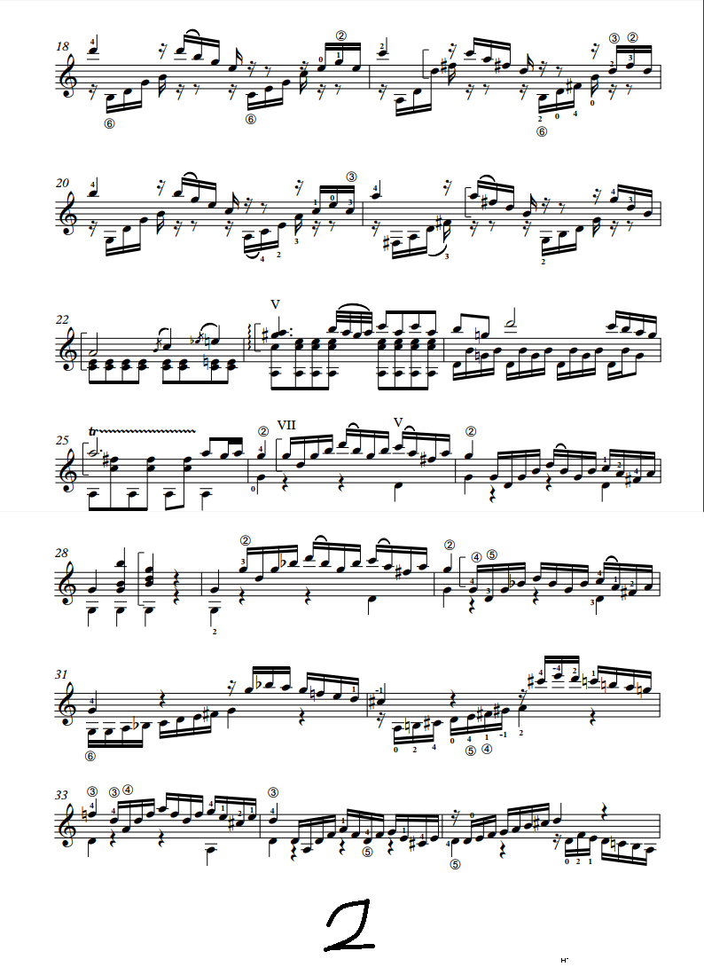 Mozart Piano Sonata K 545（古典吉他）_Ekachai Jealakul2