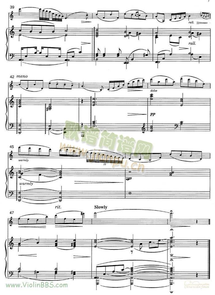 约翰・威廉姆斯《辛德勒名单》主题曲+钢琴伴奏谱7