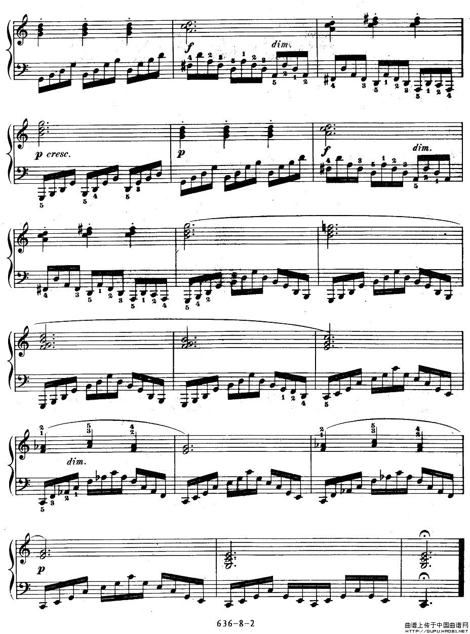 《车尔尼钢琴手指灵巧初步练习曲》OP.636-82