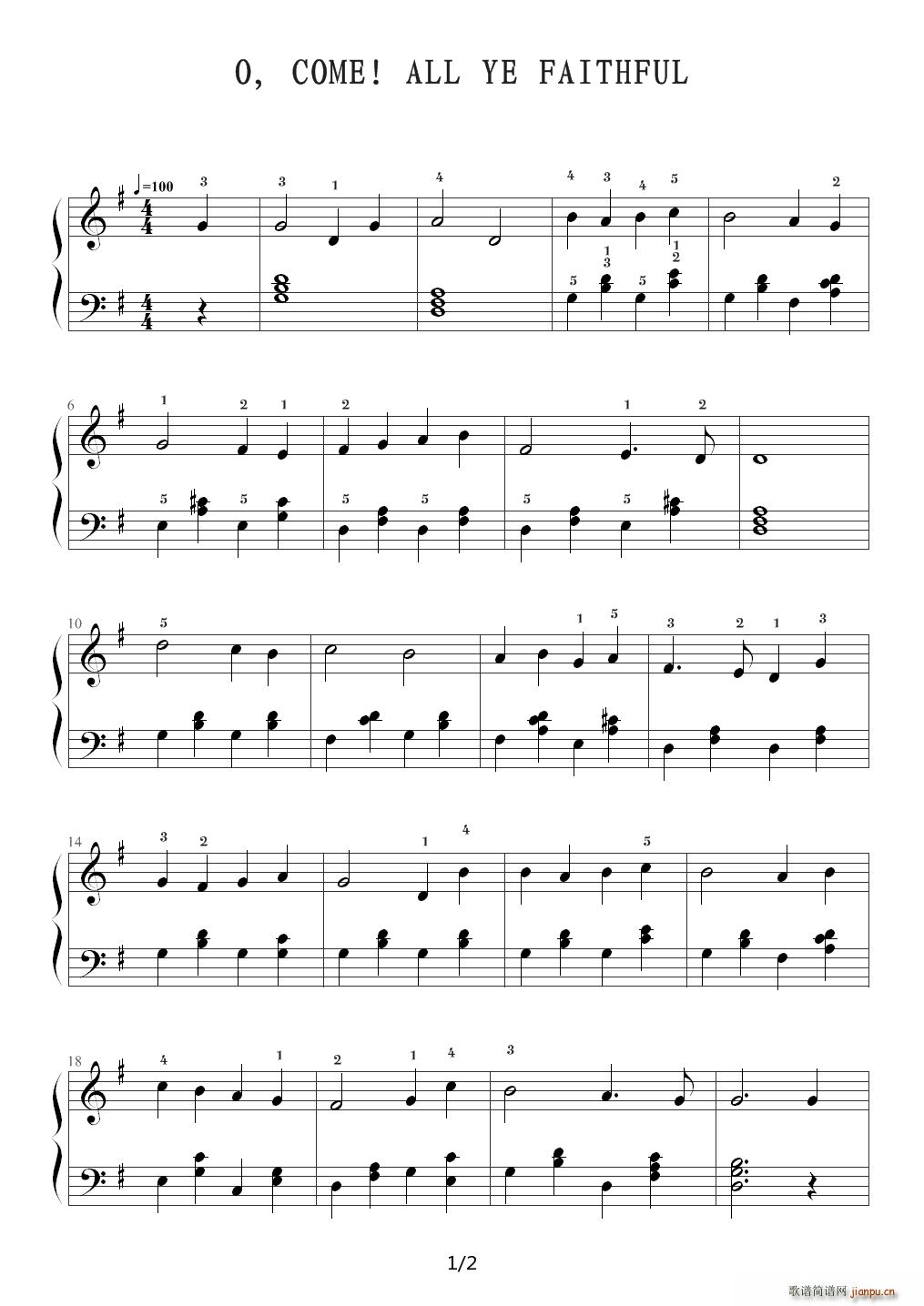 O COME ALL YE FAITHFUL1