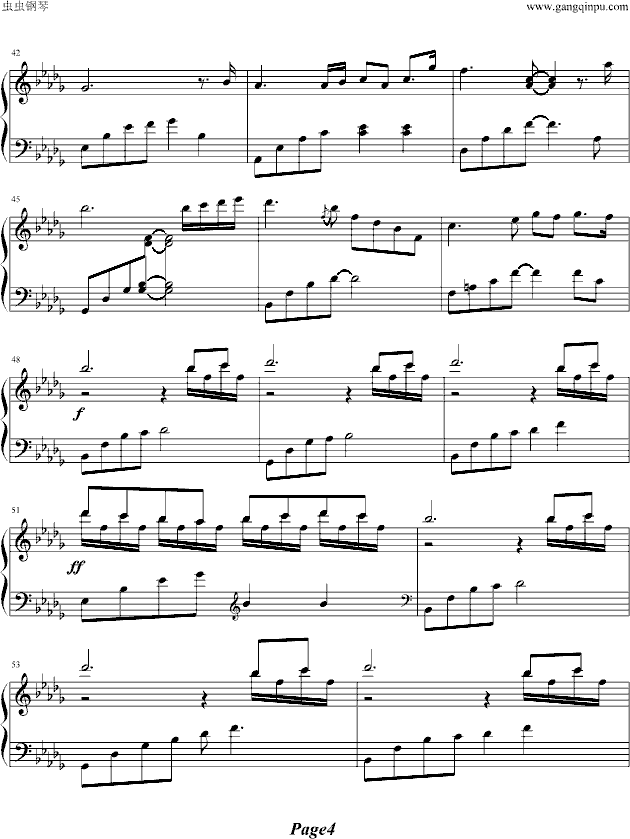 《Tears    眼泪钢琴曲》（�c�靼妫�-钢琴谱(钢琴曲)-蓝色生死恋4