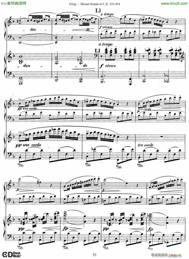Grieg Sonata K 533 Mozart 2nd Piano Grieg33