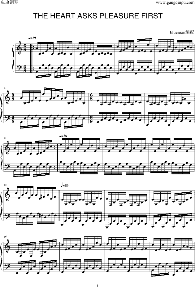 The Heart Asks Pleasure First-钢琴谱(钢琴曲)-Michael Nyman1